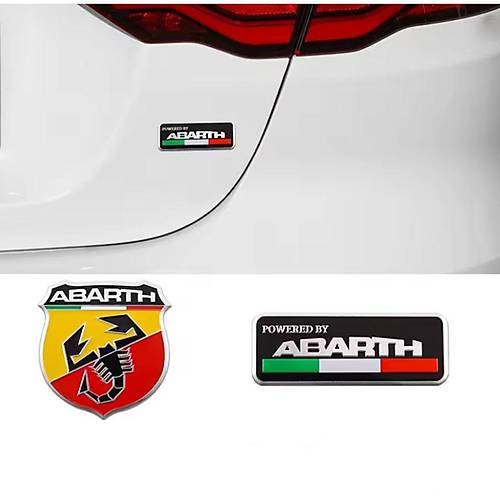 Fiat Abarth Logo 3D Abarth Amblem Aliminyum ��kartma Abarth Rozet 2 li Set �thal