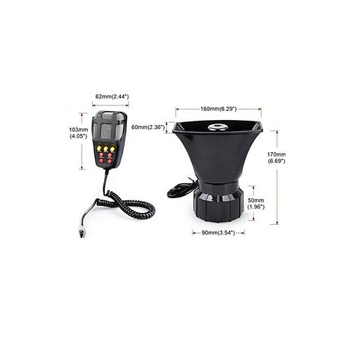 7 Sesli Megafonlu Konumal Oto Siren