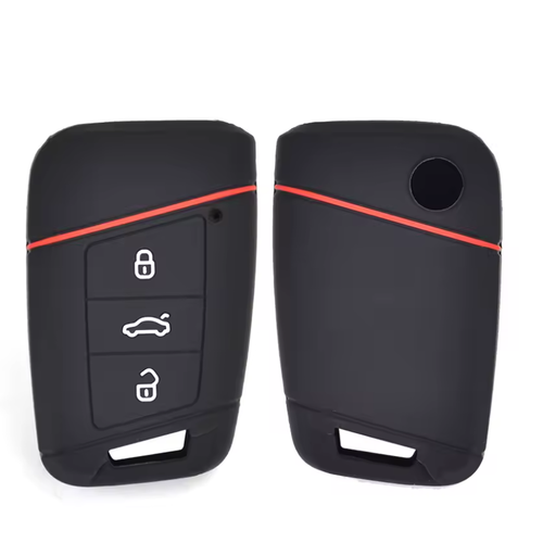 Silikon anahtar k�l�f� VW PASSAT B8 Skoda Kodiaq Superb i�in A7 2015 2016 2017 2018 2019 2020 Uyumlu 