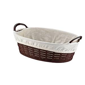 Has�r Desenli Ekmek Sepeti Oval  28 CM Bez Kaplamal�