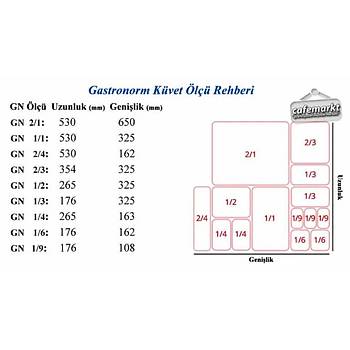 PASLANMAZ ELK GASTRONORM KVET GN  2/3-150
