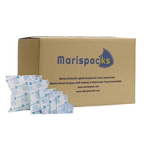 Marispacks 50 g silikajel nem alıcı paket  (nonwoven, toptan koli)