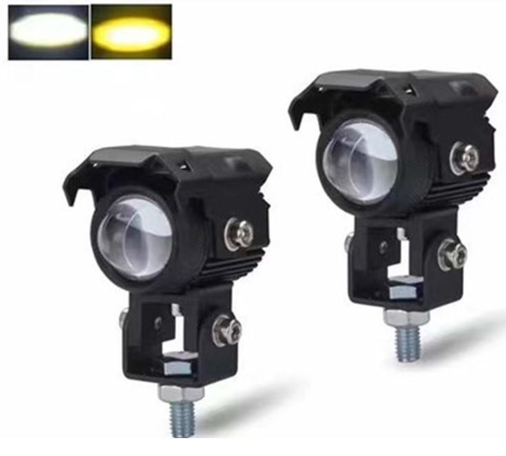 Motosiklet Sis Farı Yuvarlak Beyaz & Sarı Işık 2 Adet 12 volt