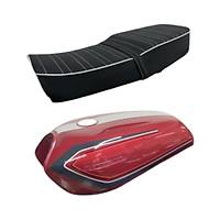 CG - �ita �eritli K�rm�z� Benzin Deposu �amand�ras�z + Diki�li Koltuk Seti