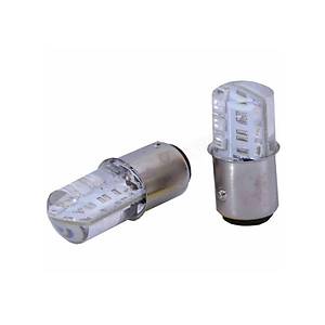 12 Ledli Silikonlu Motosiklet Sinyal Ampul� Beyaz I��k 2 Adet