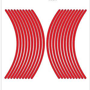 Motosiklet K�rm�z� Jant �eridi Reflekt�rl� �n- Arka