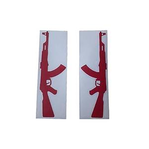AK-47 K�rm�z� Sa�-Sol Sticker Seti 14*4 cm