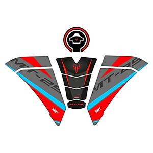 GP Kompozit Yamaha MT-25 2020-2023 Uyumlu Tank Pad Seti Mavi-K�rm�z�