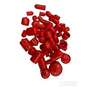 Universal Motosiklet Vida Kapak Tapa Tak�m� Silikon K�rm�z� 59 Par�a