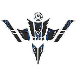 CF Moto NK 250 2023 Uyumlu Tank Pad Set Mavi-Siyah