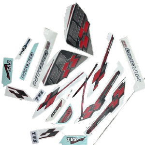Tvs Ntorq 125 Etiket Seti Komple K�rm�z� Orjinal