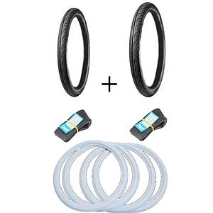 Anlas Cup Motosiklet 17-17 �nce �� D�� Lastik Seti + Beyaz Yanak Tak�m�