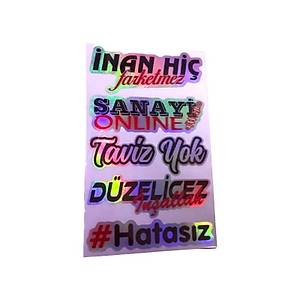Sanayi Online Pano Hologram Sticker Seti 16*10 cm