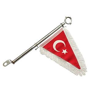 Flama Bayrak �niversal Beyaz P�sk�ll� 35 CM
