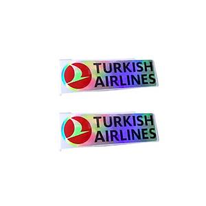T�rkish Airlines 2'li Hologram Sticker 15*4 cm