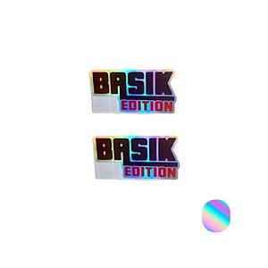 Bas�k Edition Yaz� Hologram Sticker 2 ' Li - 12*6 cm