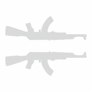 AK-47 Nikel Sa�-Sol Sticker Seti 14*4 cm