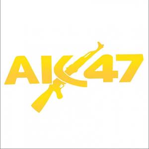 AK 47 Kele� Sticker Gold 15* 7 cm