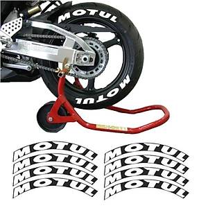 Motul Siyah Beyaz 3D Lastik Yanak Yazısı