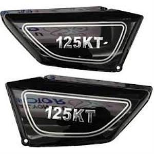 Mondial KT 125 Yan Kapak Tak�m� Siyah Yaz�l�