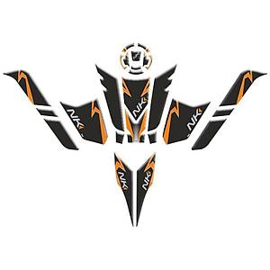 CF Moto NK 250  2023 Uyumlu Tank Pad Set Turuncu-Siyah