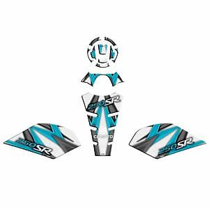 CF MOTO SR 250 Tank + Mesnet Pad Set Turkuaz