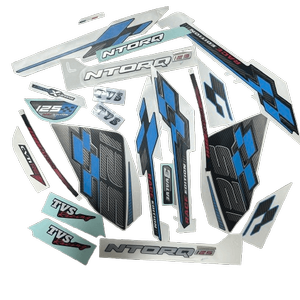 Tvs Ntorq 125 Etiket Seti Komple Mavi Orjinal