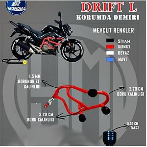 Mondial Drift L 125 ��l� Koruma Demiri K�rm�z�