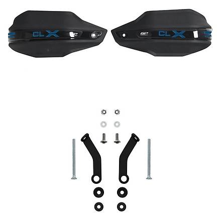 GP Kompozit CF Moto 250 CL-X 2022-2023 Uyumlu Plastik Elcik Koruma Siyah Mavi
