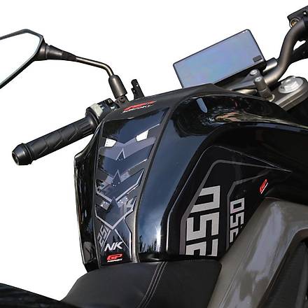 GP Kompozit CF Moto NK 250  2018-2023 Uyumlu Tank Pad Seti Siyah