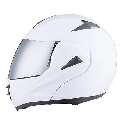 LS5 ene Alr Gne Vizrl Beyaz Motosiklet Kask MD808