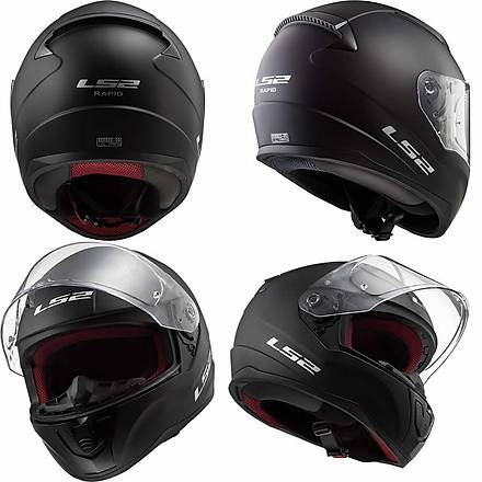 Ls2 Rapid Mat Siyah Motosiklet Kask