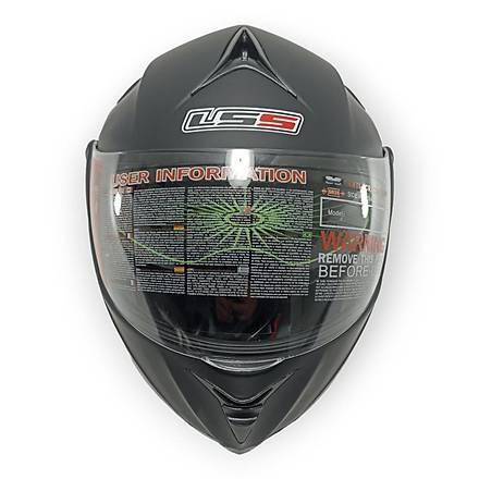 LS5 ene Alr Gne Vizrl Mat Siyah Motosiklet Kask MD808