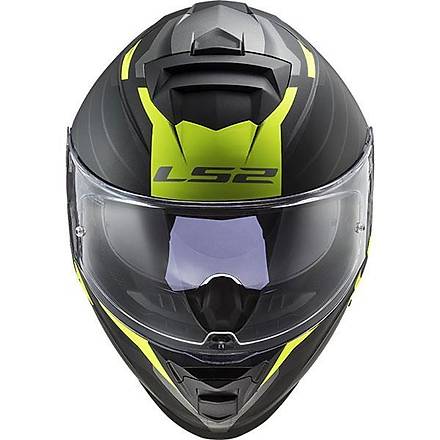 LS2 Storm Nerve Mat Siyah-Neon Sar Motosiklet Kask