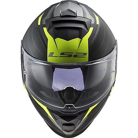 LS2 Storm Nerve Mat Siyah-Neon Sarı Motosiklet Kaskı