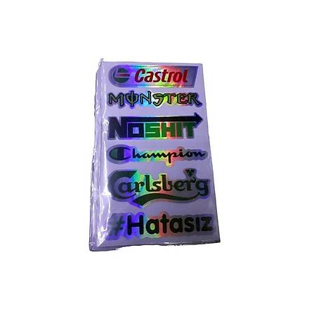 Castrol-Monster Pano Hologram Sticker Seti 16*10 cm