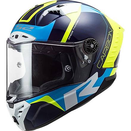Ls2 Thunder Racing 1 Mavi-Neon Sarý Kask