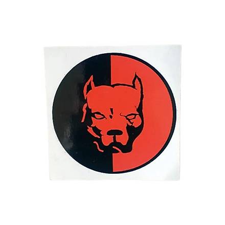 Pitbull Kýrmýzý - Siyah Sticker 11*11 cm