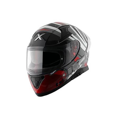 Axor Apex Hex 2 - Cgr - Motosiklet Kask (Siyah - Gri - Krmz ) XL Beden