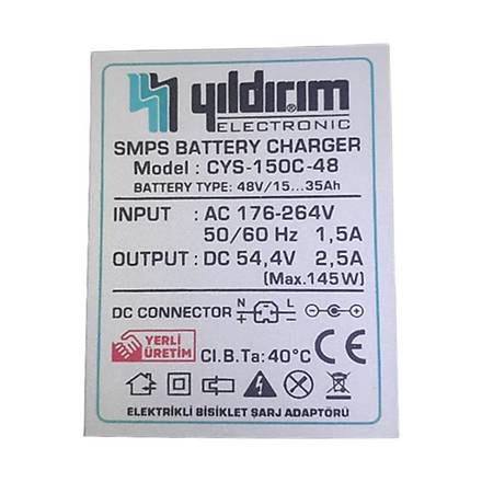 Yldrm Cys 150C- 48 150W Tam Otomatik Ak arj Adaptr