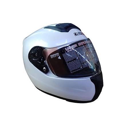 LS5 Kapalı Motosiklet Kaskı Beyaz FP02