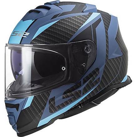 LS2 Storm Racer Mat Mavi Motosiklet Kask