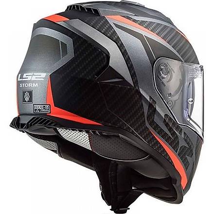 Ls2 Storm Racer Mat Titanium-Turuncu Motosiklet Kask