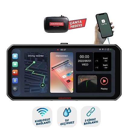 KNMASTER MOTOPLAY 1000 Motosiklet Multimedya Ekran