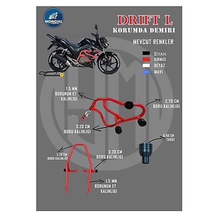 Mondial Drift L 125 l Koruma Demiri Beyaz
