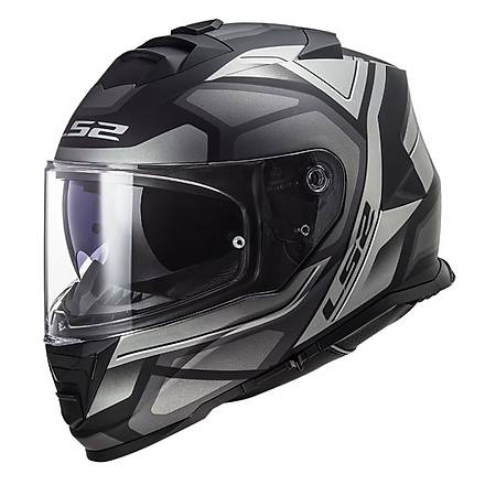 LS2 Storm Faster Mat Titanium Motosiklet Kask