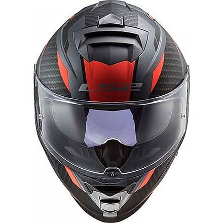 Ls2 Storm Racer Mat Titanium-Turuncu Motosiklet Kask