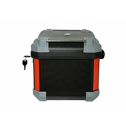 Motosiklet Arka �anta Kare Siyah-Gri 42 lt. Abs BGC