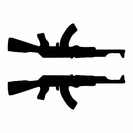 Cg Siyah AK-47 Depo Şeridi Sağ -Sol Takım