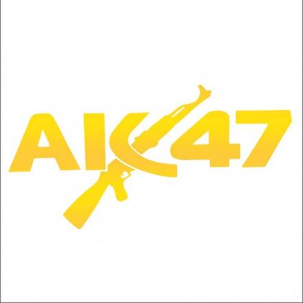 AK 47 Kele Sticker Gold 15* 7 cm